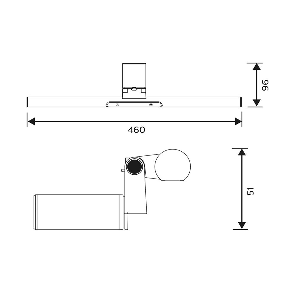 โคมไฟแขวนจอคอม LED PHILIPS EDISON 4.5 วัตต์ DAYLIGHT/COOL WHITE/WARM WHITE สีดำ
