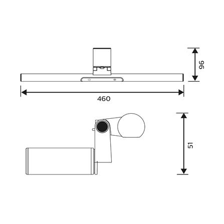 โคมไฟแขวนจอคอม LED PHILIPS EDISON 4.5 วัตต์ DAYLIGHT/COOL WHITE/WARM WHITE สีดำ_5