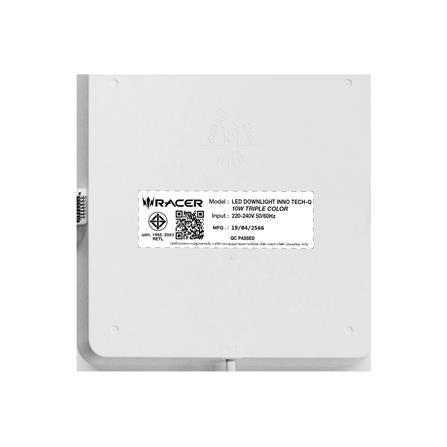 ดาวน์ไลท์ LED RACER INNOTECH-Q 4 นิ้ว 10 วัตต์ DAYLIGHT/COOL WHITE/WARM WHITE สีขาว_6