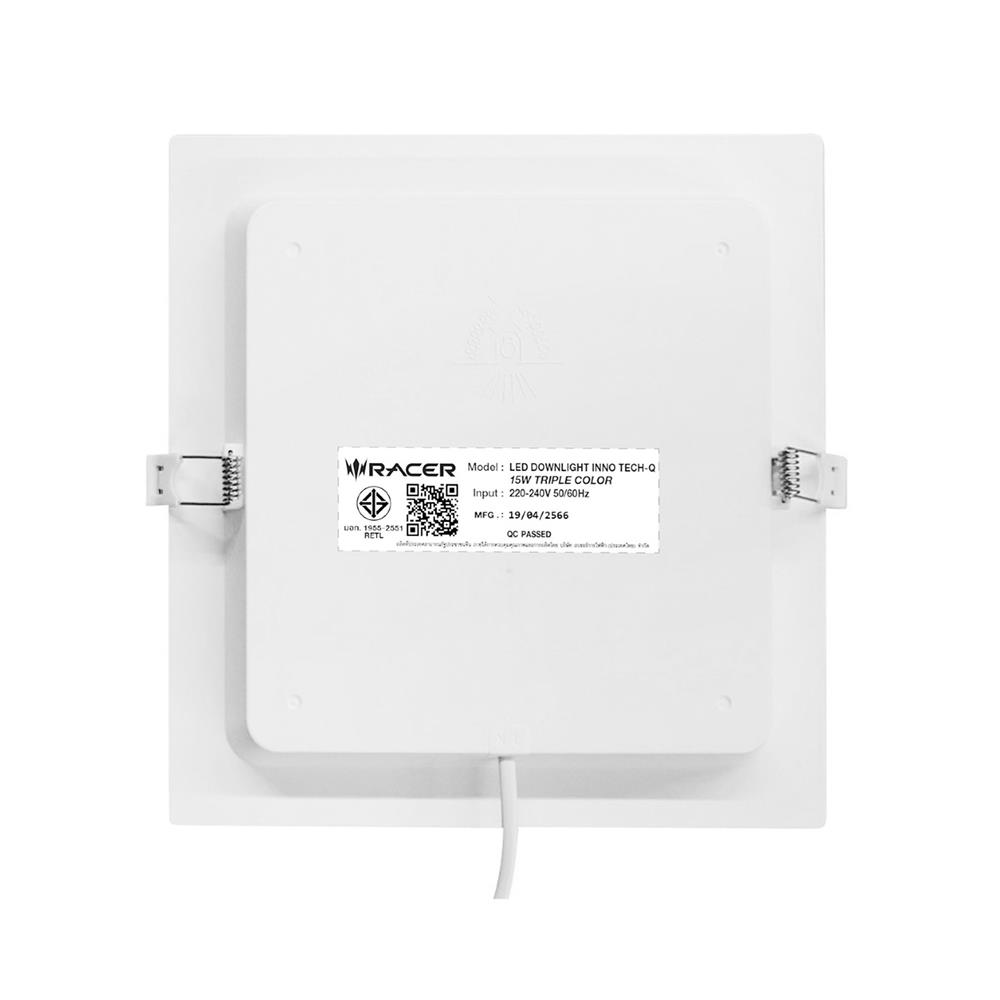 ดาวน์ไลท์ LED RACER INNOTECH-Q 6 นิ้ว 15 วัตต์ DAYLIGHT/COOL WHITE/WARM WHITE สีขาว