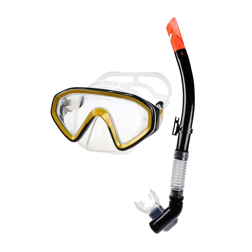 ชุดหน้ากากดำน้ำ AQUANOX M1542P สีเหลือง/ดำ