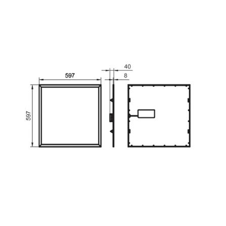โคมติดลอย LED PHILIPS PANEL RC091 40 วัตต์ 60X60 ซม. DAYLIGHT_2