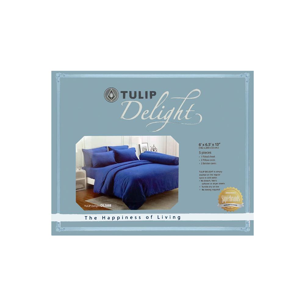 ชุดผ้าปูที่นอน 6 ฟุต (ชุด 5 ชิ้น) TULIP DELIGHT 60056-DL588