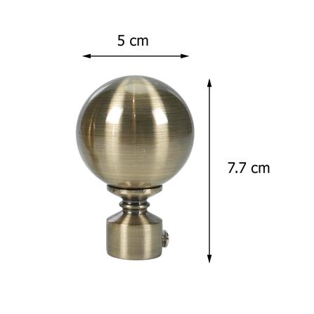 หัว-ท้ายรางม่าน HOME LIVING STYLE NIC 19 มม. สีทองเหลือง_4