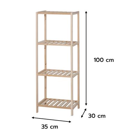 ชั้นวางของโล่ง 4 ชั้น FURDINI BOOST 35 ซม. สี NATURAL_5