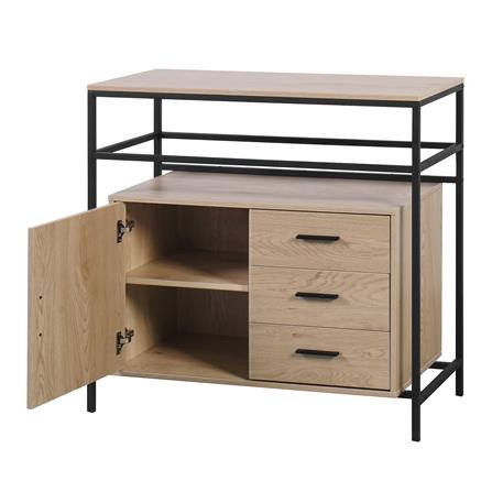 ชั้นวางของผสม FURDINI ZENO 91.5 ซม. สี NATURAL/ดำ_2