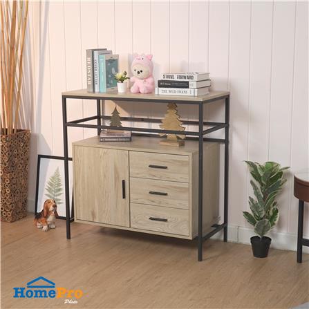 ชั้นวางของผสม FURDINI ZENO 91.5 ซม. สี NATURAL/ดำ_6