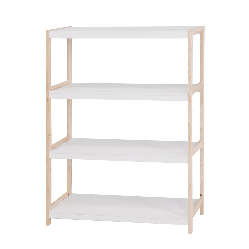 ชั้นวางของโล่ง 4 ชั้น FURDINI MACHI สี NATURAL/ขาว_0