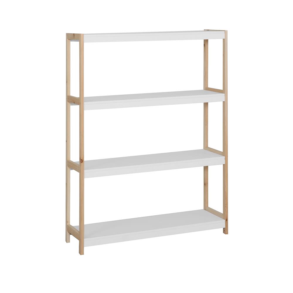 ชั้นวางของโล่ง 4 ชั้น FURDINI MACHI สี NATURAL/ขาว