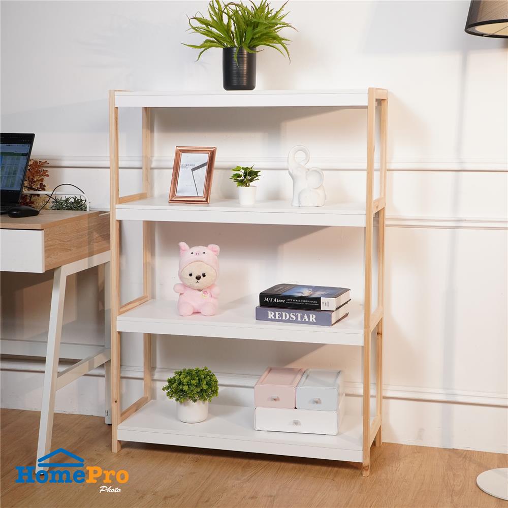 ชั้นวางของโล่ง 4 ชั้น FURDINI MACHI สี NATURAL/ขาว