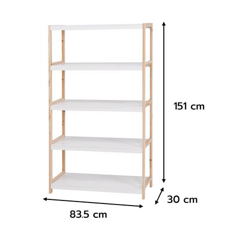 ชั้นวางของโล่ง 5 ชั้น FURDINI MACHI 83.5 ซม. สี NATURAL/ขาว_5