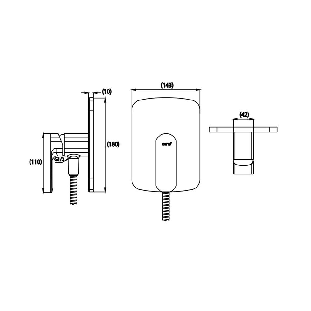 วาล์วฝักบัว 1 ทาง COTTO CT1283A(HM)