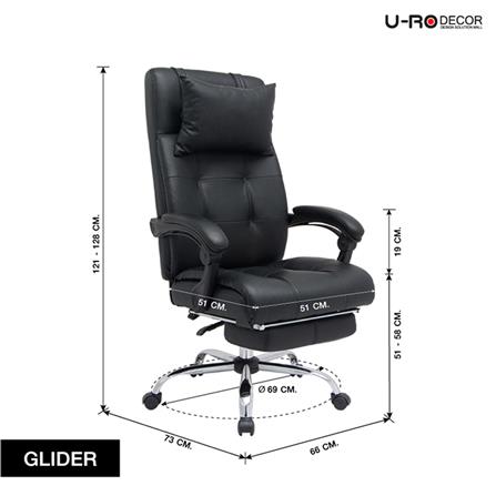 เก้าอี้สำนักงาน U-RODECOR GLIDER สีดำ_13