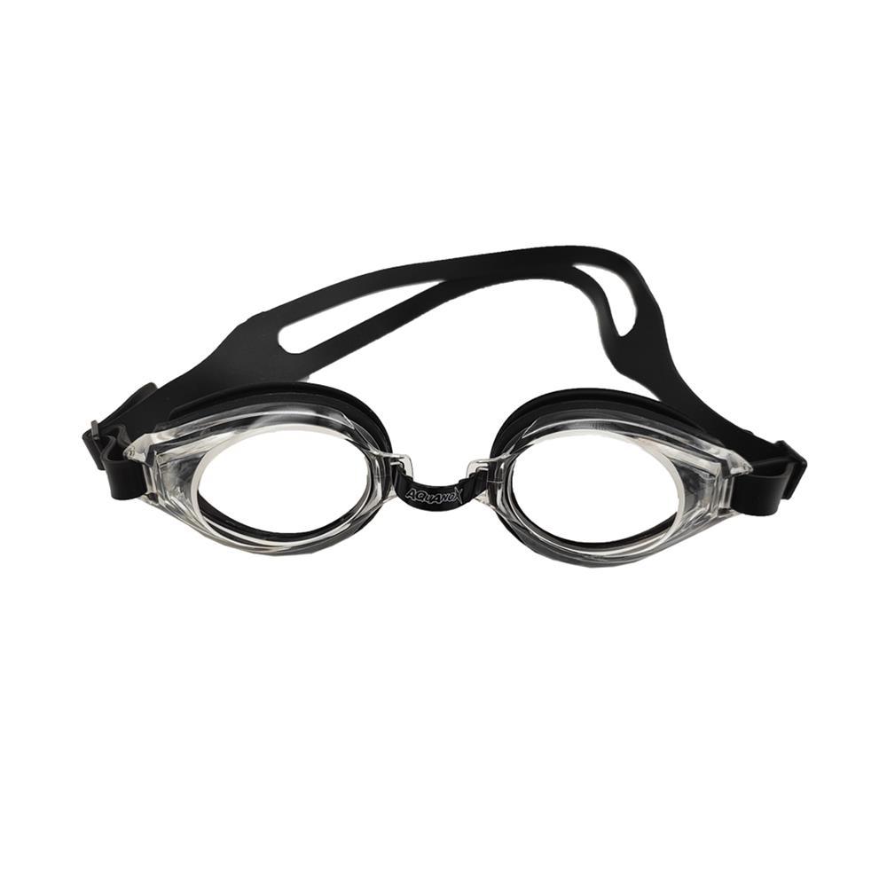 แว่นตาว่ายน้ำเด็ก AQUANOX G8014 สีดำ