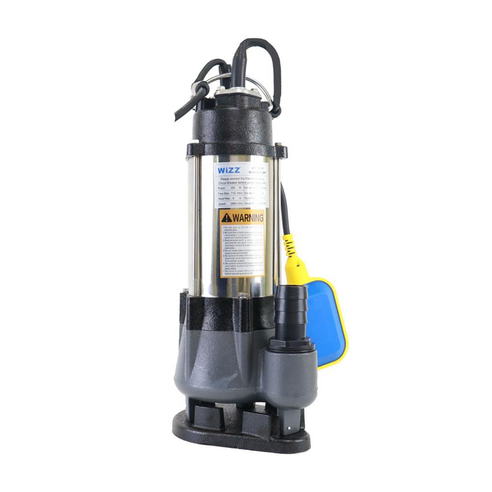 ปั๊มจุ่มน้ำเสีย พร้อมลูกลอย WIZZ WZ-V250F 250 วัตต์