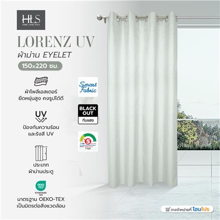 ผ้าม่าน EYELET HOME LIVING STYLE LORENZ UV 150X220 ซม. สีเทา_3