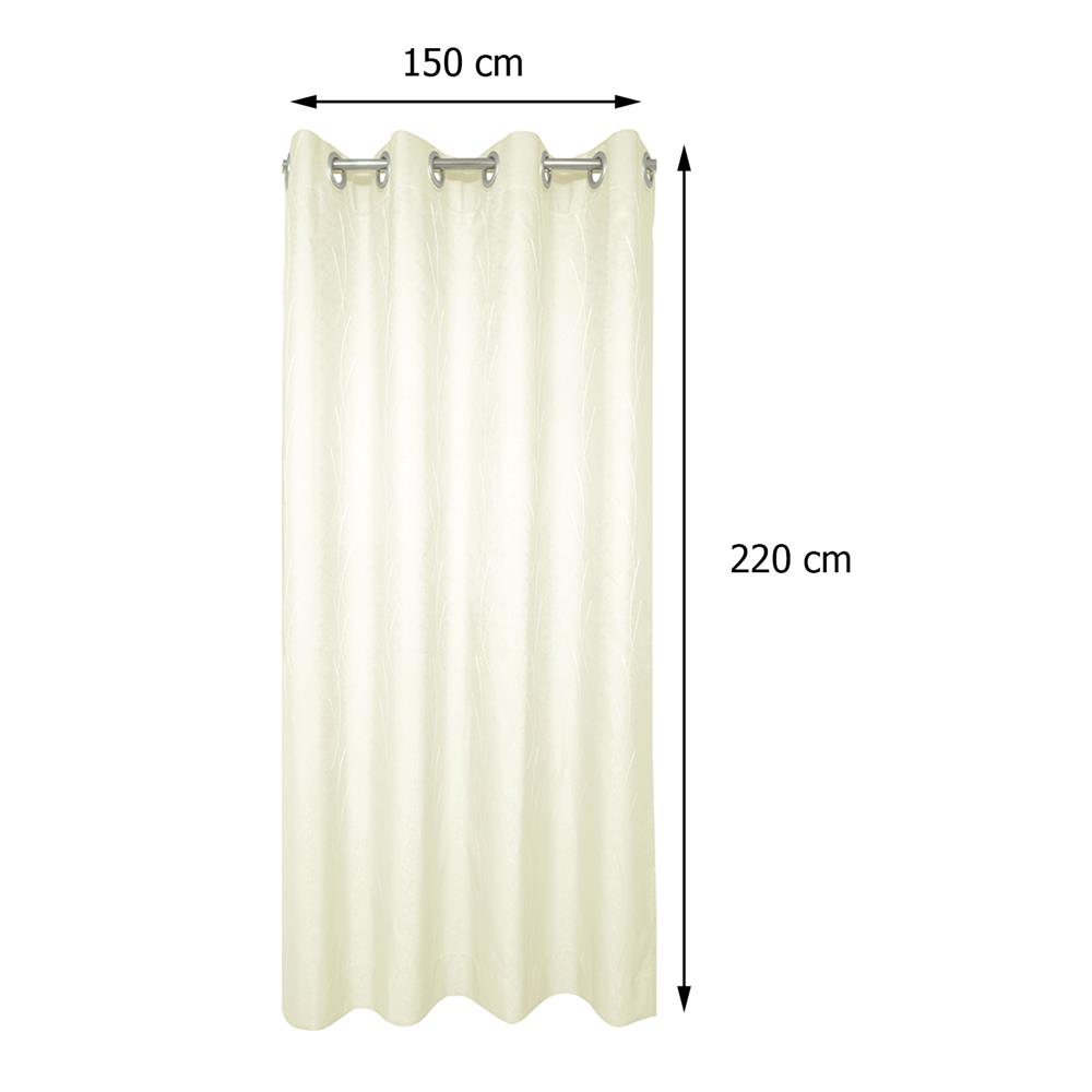 ผ้าม่าน EYELET HOME LIVING STYLE LORENZ UV 150X220 ซม. สีครีม