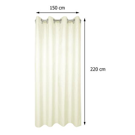 ผ้าม่าน EYELET HOME LIVING STYLE LORENZ UV 150X220 ซม. สีครีม_4