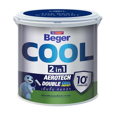 สีน้ำทาฝ้า ขนิดด้าน BEGER COOL 2 IN 1 CC777 สีขาว 1 แกลลอน_0