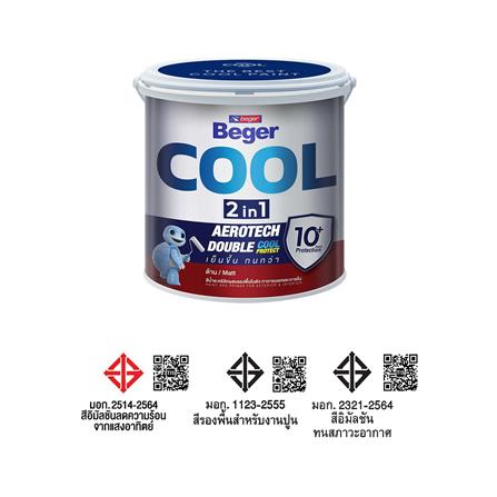 สีน้ำทาภายนอก ชนิดด้าน BEGER COOL 2 IN 1 BASE B สีขาว 1 แกลลอน_4