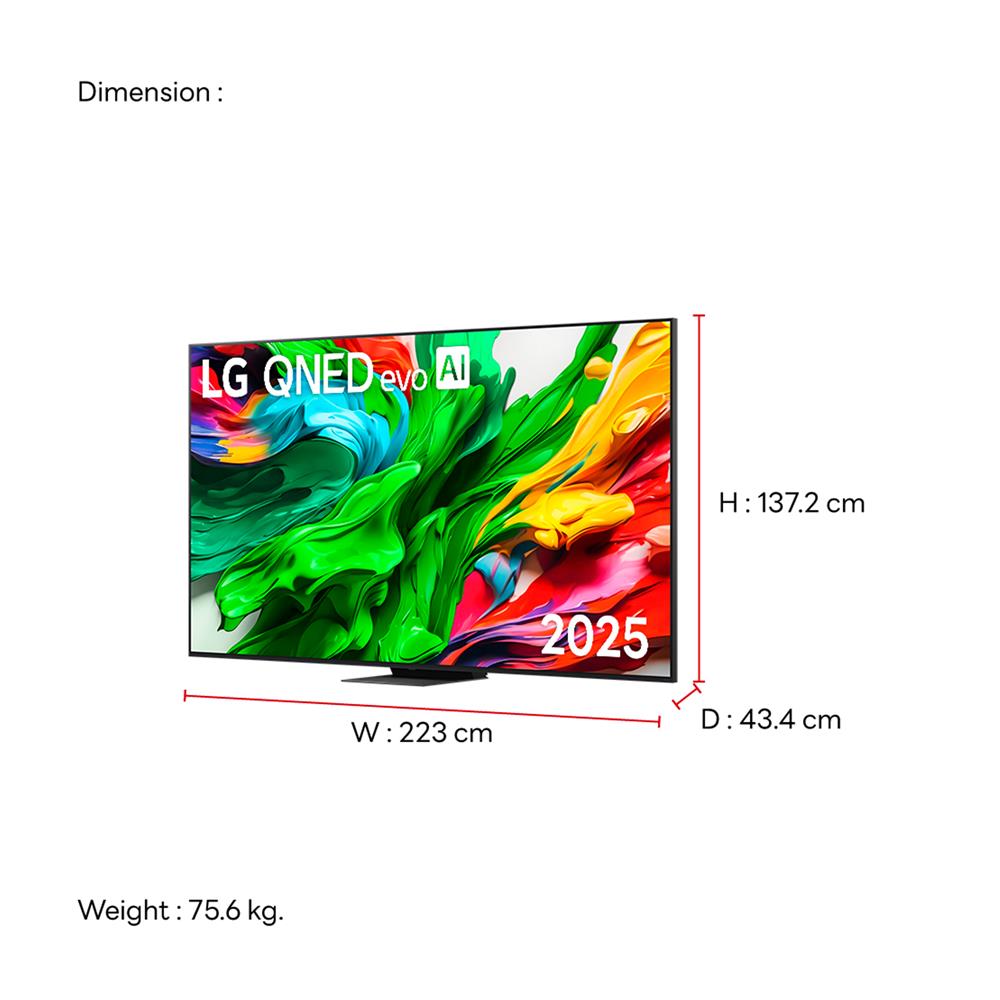 ทีวีคิวเอ็นอีดี 100 นิ้ว LG (4K, QNED, SMART TV) 100QNED86AS.ATM