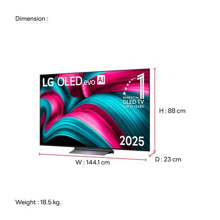 ทีวีโอแอลอีดี 65 นิ้ว LG (4K, OLED, SMART TV) OLED65C5PSA.ATM_9