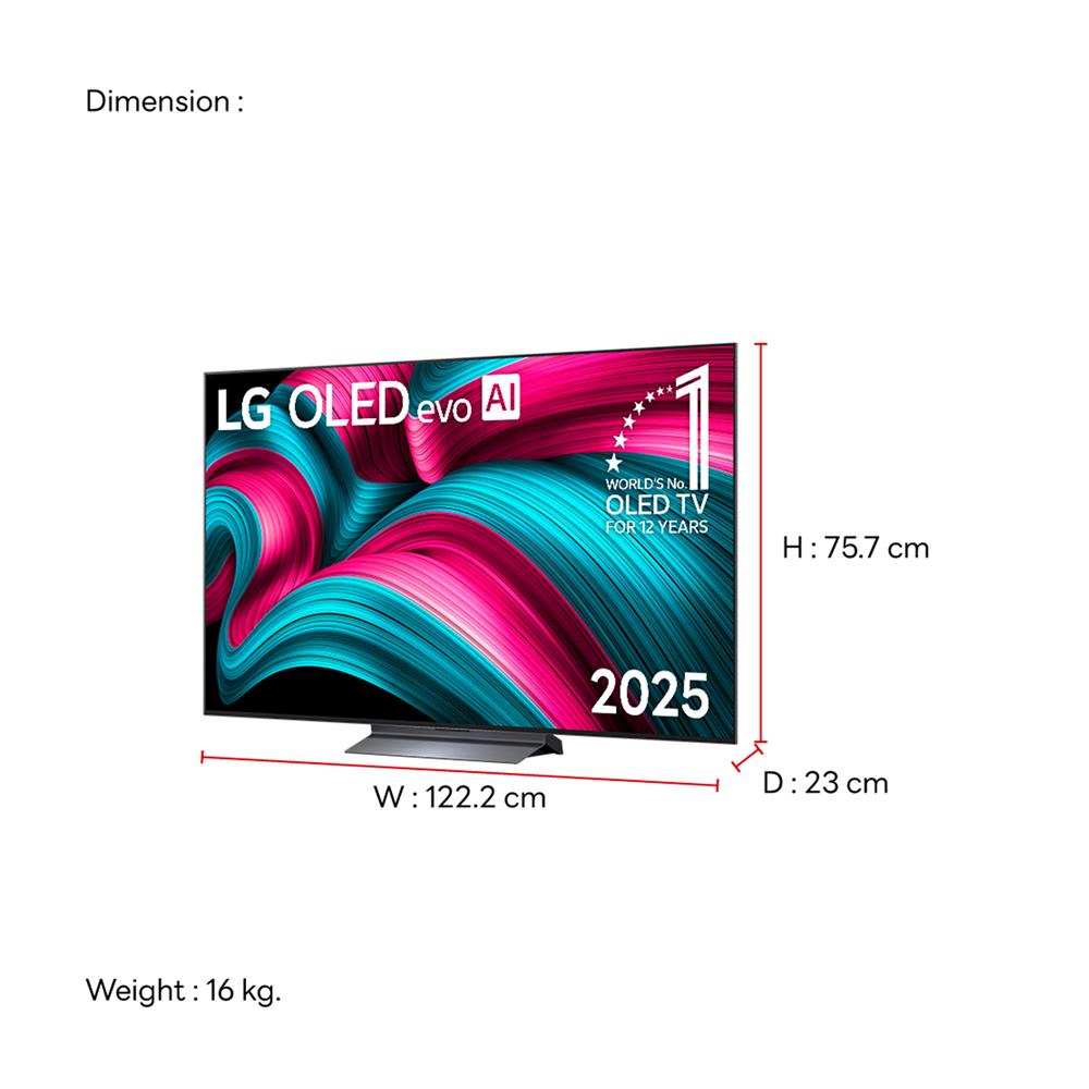 ทีวีโอแอลอีดี 55 นิ้ว LG (4K, OLED, SMART TV) OLED55C5PSA.ATM