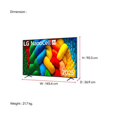 ทีวีแอลอีดี 65 นิ้ว LG (4K, NANOCELL, SMART TV) 65NANO80ASA.ATM_9