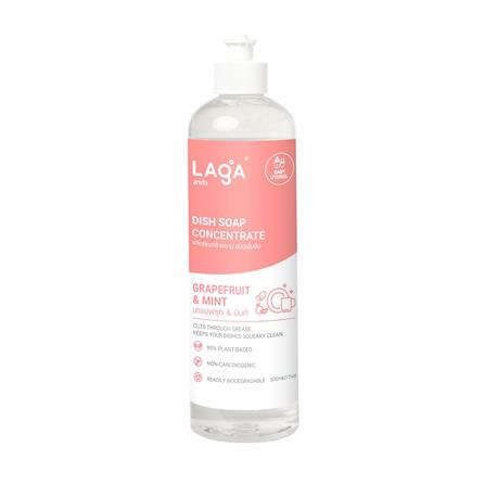 น้ำยาล้างจานชนิดเข้มข้น LAGA สูตรธรรมชาติ 500 มล. กลิ่นเกรปฟรุตและมินต์_0