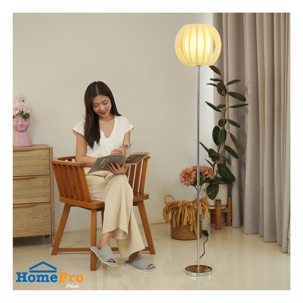 ไฟตั้งพื้น CARINI ML-82245 สีครีม/เงิน