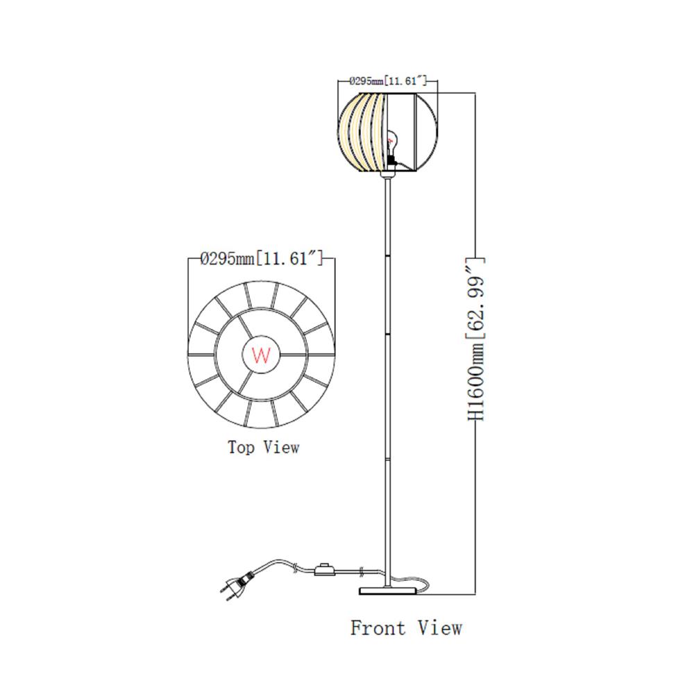 ไฟตั้งพื้น CARINI ML-82245 สีครีม/เงิน