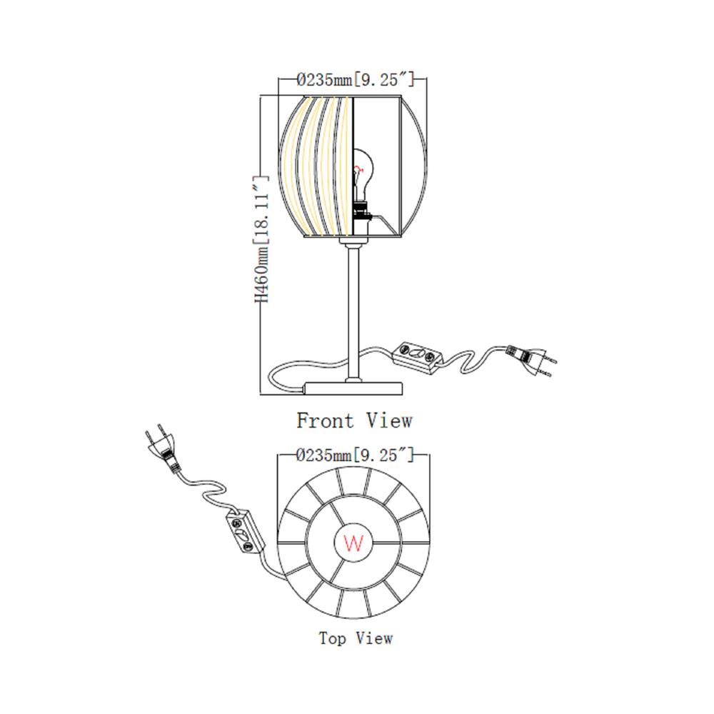 ไฟตั้งโต๊ะ CARINI MT-84324 สีครีม/เงิน