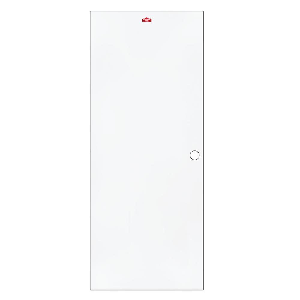 ประตูภายนอกเหล็ก เจาะลูกบิด PROFESSIONAL DOOR D2W 89.2x199.4 ซม. สีขาว
