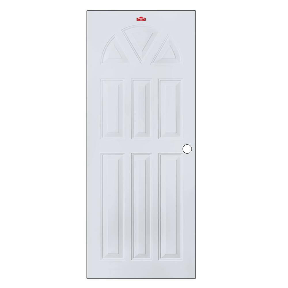 ประตูภายนอกเหล็ก เจาะลูกบิด PROFESSIONAL DOOR B2G 89.2x199.4 ซม. สีเทา