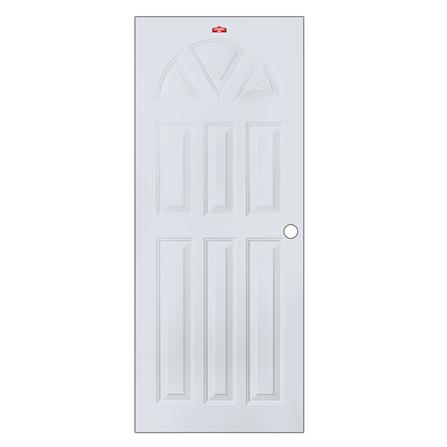 ประตูภายนอกเหล็ก เจาะลูกบิด PROFESSIONAL DOOR B2G 89.2x199.4 ซม. สีเทา