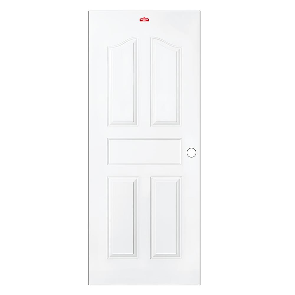 ประตูภายนอกเหล็ก เจาะลูกบิด PROFESSIONAL DOOR G2W 89.2x199.4 ซม. สีขาว