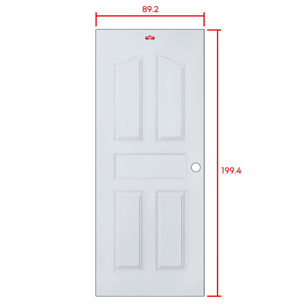 ประตูภายนอกเหล็ก เจาะลูกบิด PROFESSIONAL DOOR G2G 89.2x199.4 ซม. สีเทา