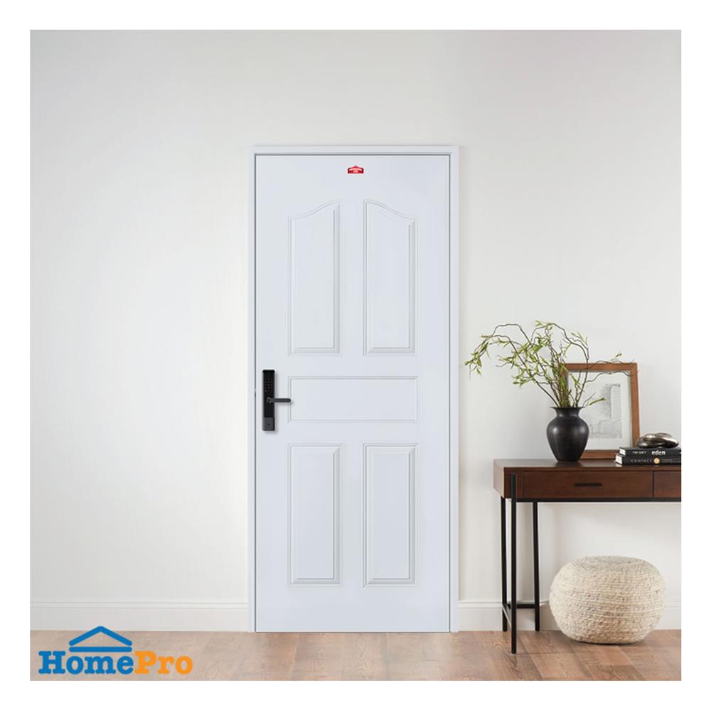 ประตูภายนอกเหล็ก เจาะลูกบิด PROFESSIONAL DOOR G1G 79.2x199.4 ซม. สีเทา