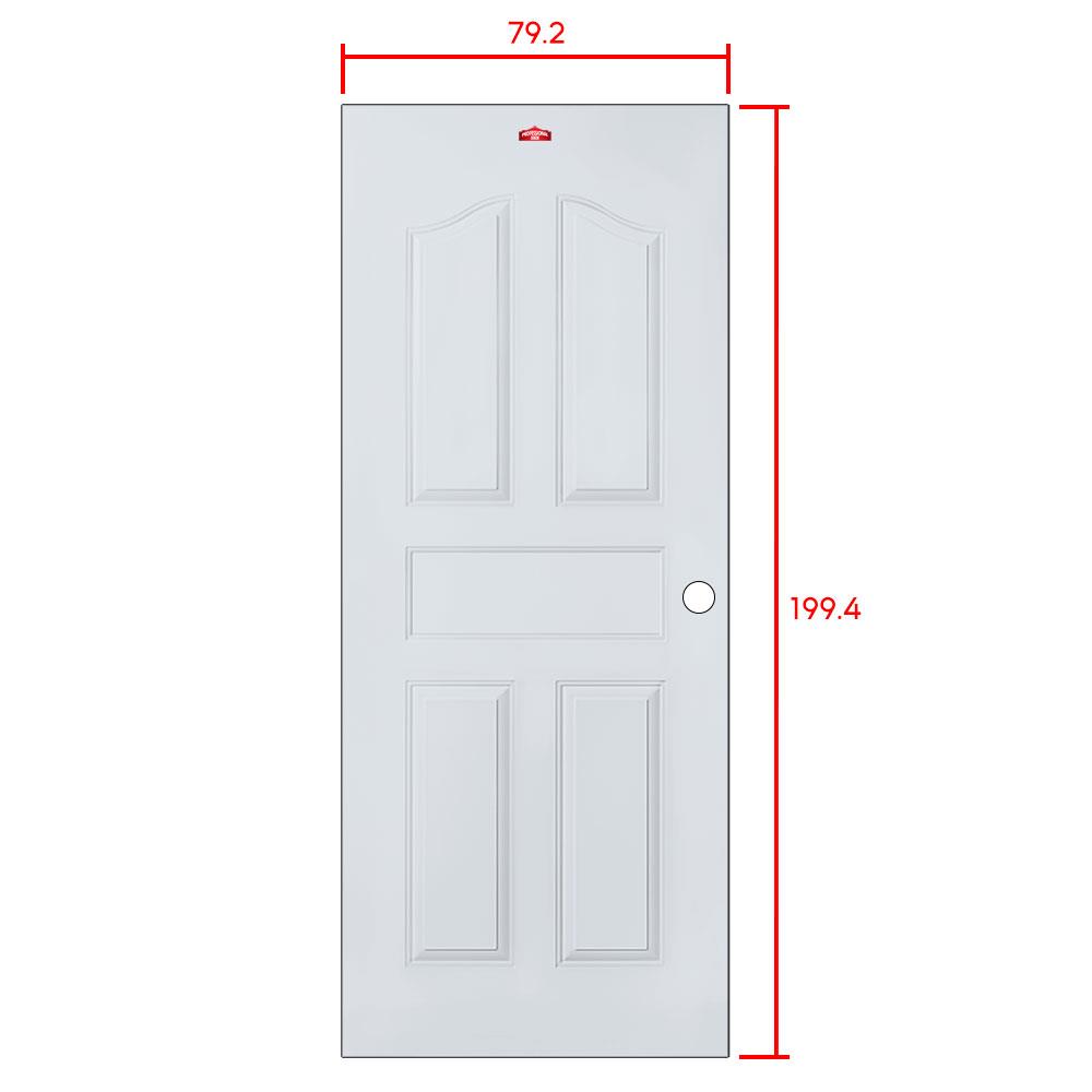 ประตูภายนอกเหล็ก เจาะลูกบิด PROFESSIONAL DOOR G1G 79.2x199.4 ซม. สีเทา