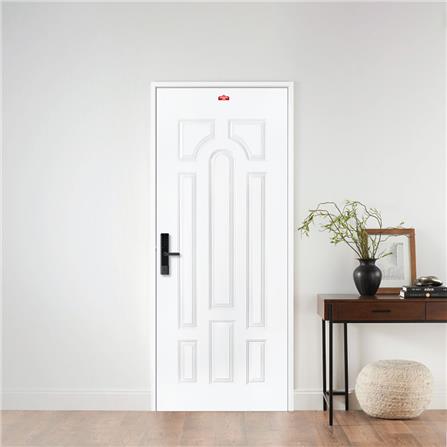 ประตูภายนอกเหล็ก เจาะลูกบิด PROFESSIONAL DOOR L2W 89.2x199.4 ซม. สีขาว_2