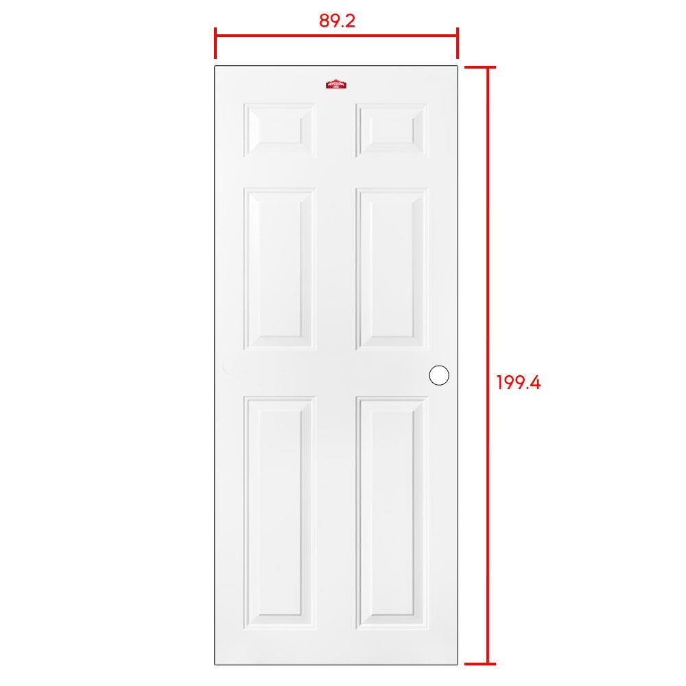 ประตูภายนอกเหล็ก เจาะลูกบิด PROFESSIONAL DOOR A2W 89.2x199.4 ซม. สีขาว