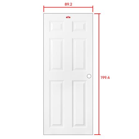 ประตูภายนอกเหล็ก เจาะลูกบิด PROFESSIONAL DOOR A2W 89.2x199.4 ซม. สีขาว_6