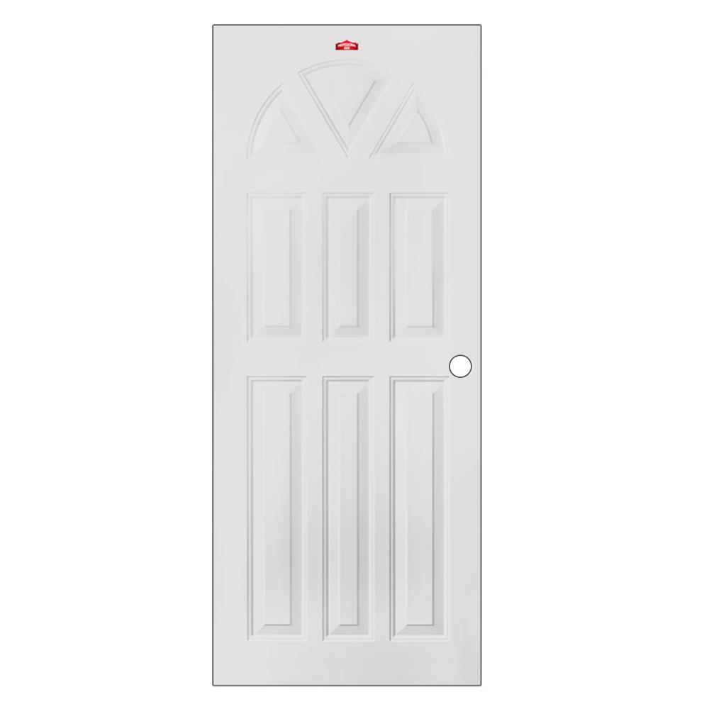 ประตูภายนอกเหล็ก เจาะลูกบิด PROFESSIONAL DOOR B2C 89.2x199.4 ซม. สีครีม