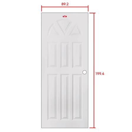 ประตูภายนอกเหล็ก เจาะลูกบิด PROFESSIONAL DOOR B2C 89.2x199.4 ซม. สีครีม_6
