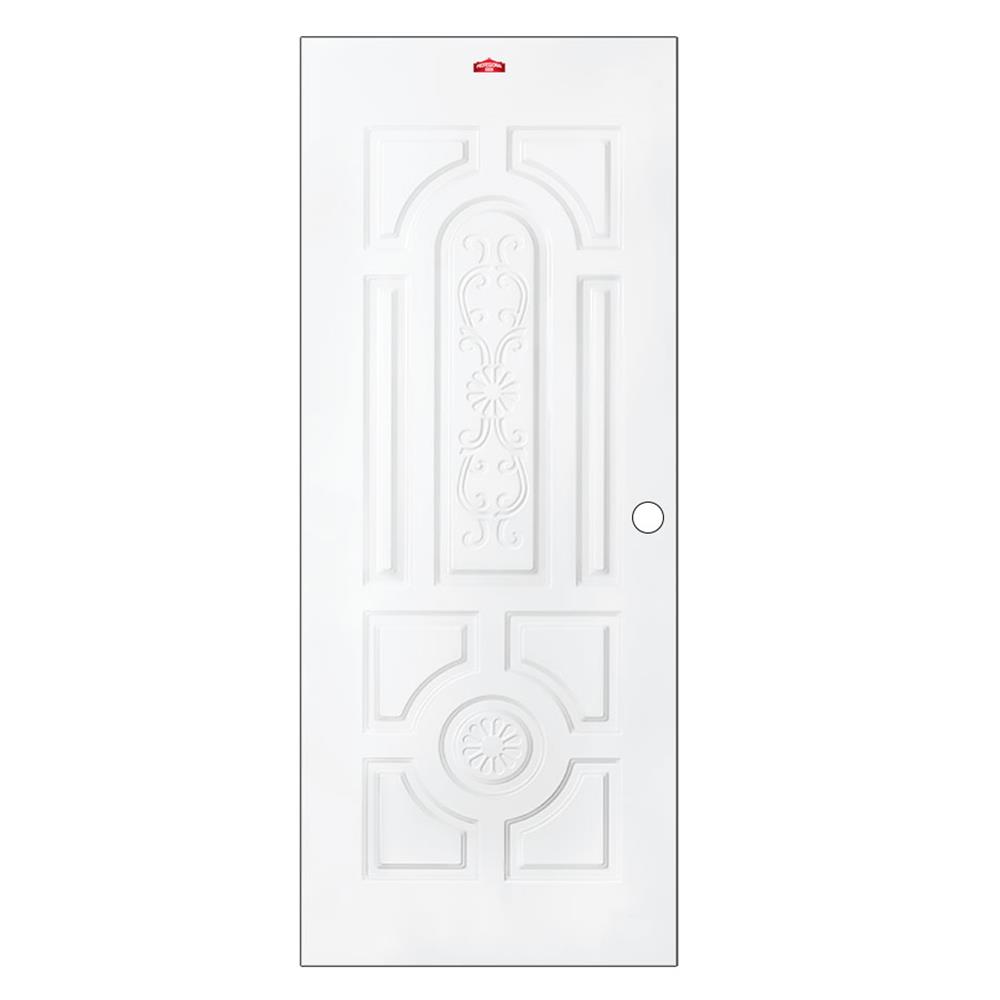 ประตูภายนอกเหล็ก เจาะลูกบิด PROFESSIONAL DOOR H2W 89.2x199.4 ซม. สีขาว