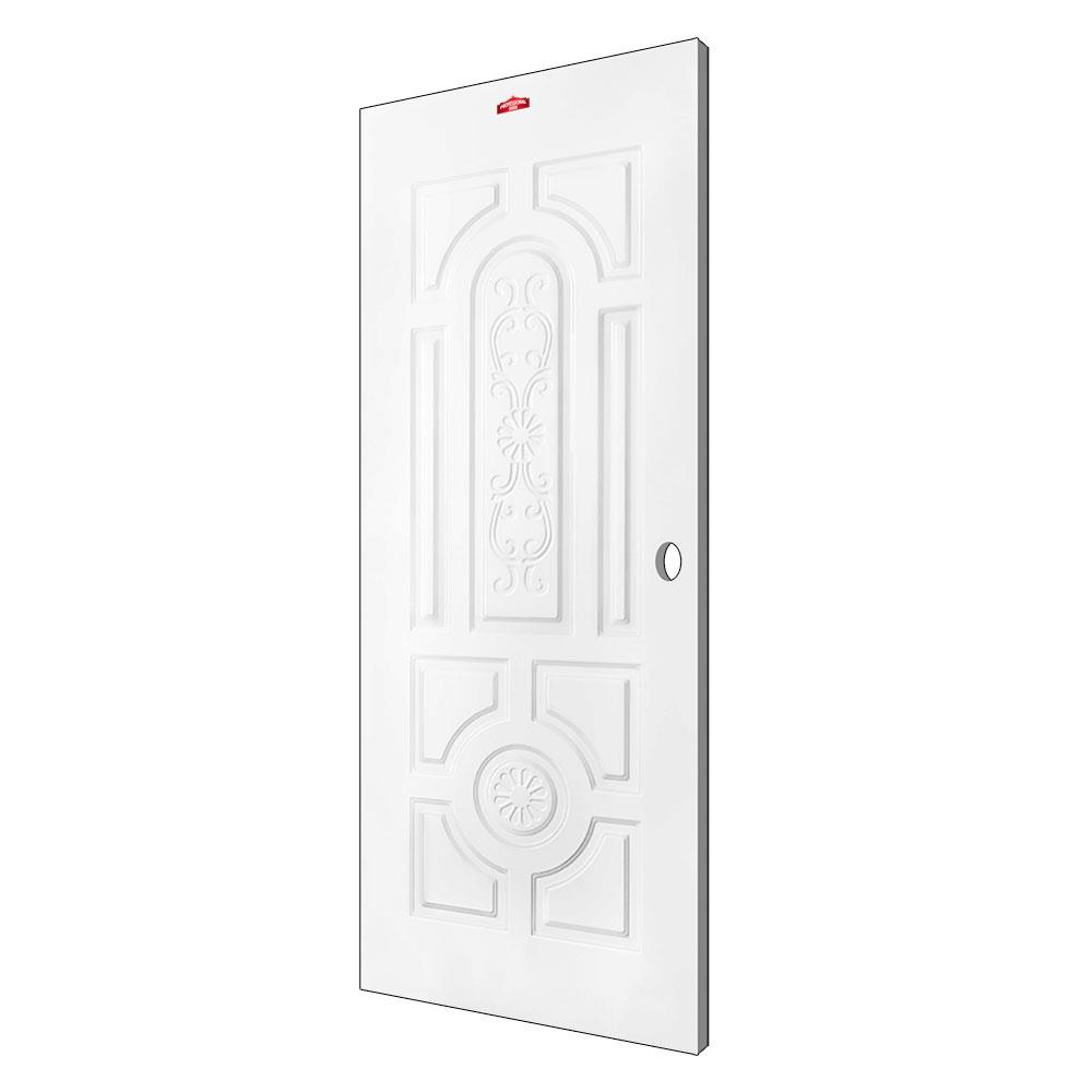 ประตูภายนอกเหล็ก เจาะลูกบิด PROFESSIONAL DOOR H2W 89.2x199.4 ซม. สีขาว