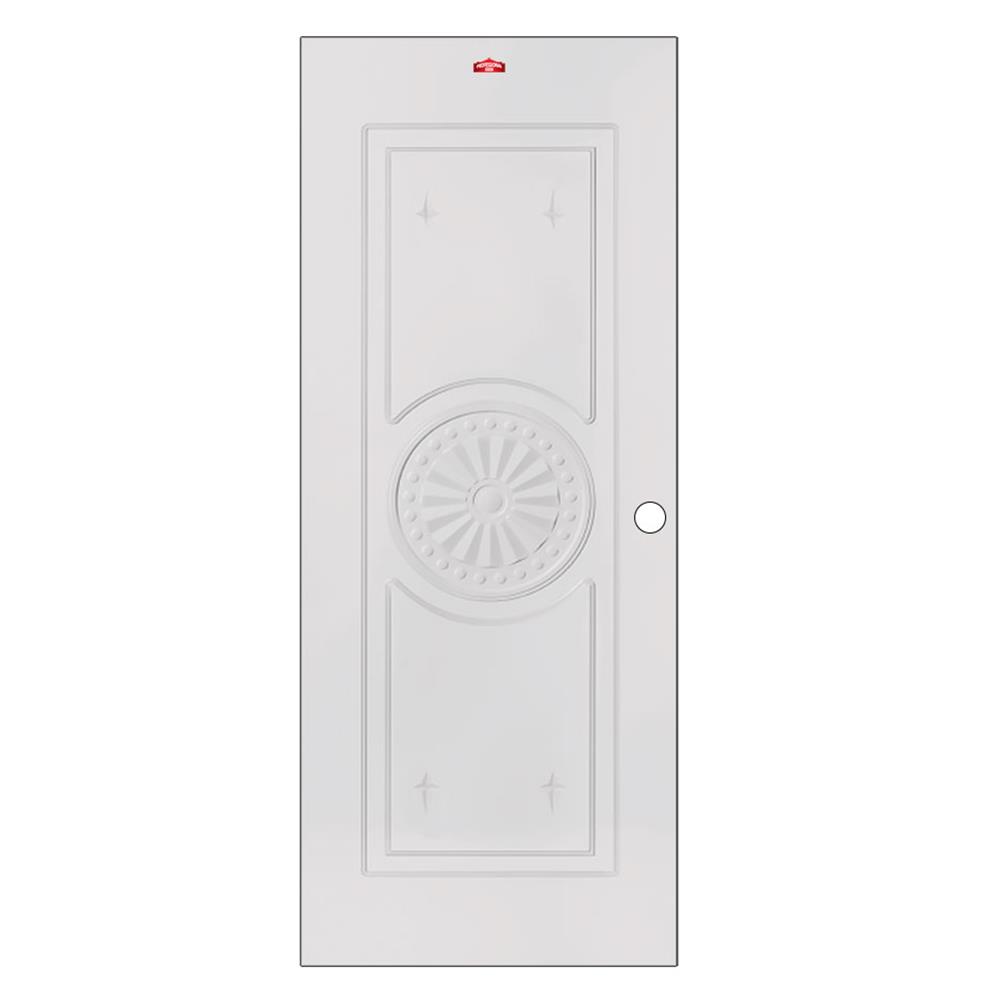 ประตูภายนอกเหล็ก เจาะลูกบิด PROFESSIONAL DOOR I1C 79.2x199.4 ซม. สีครีม