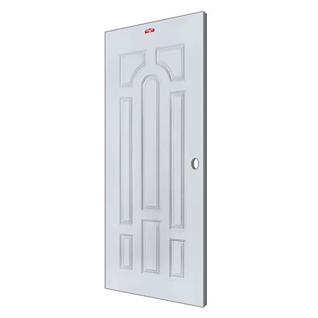 ประตูภายนอกเหล็ก เจาะลูกบิด PROFESSIONAL DOOR L1G 79.2x199.4 ซม. สีเทา_1