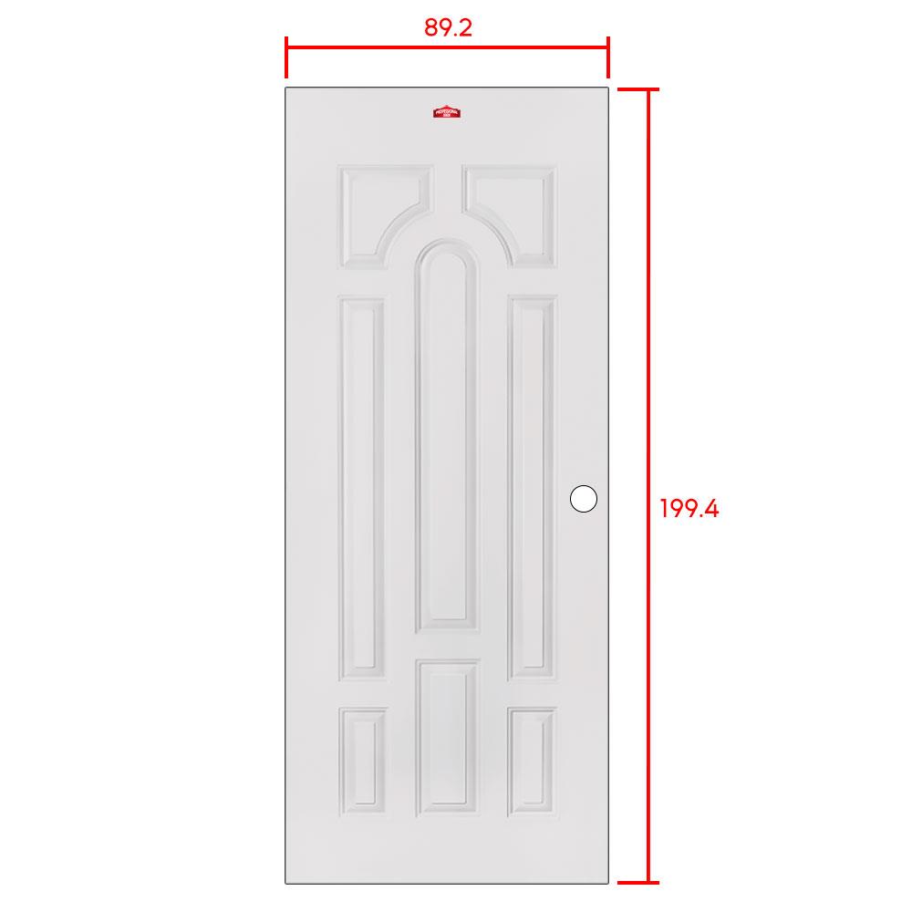 ประตูภายนอกเหล็ก เจาะลูกบิด PROFESSIONAL DOOR L2C 89.2x199.4 ซม. สีครีม