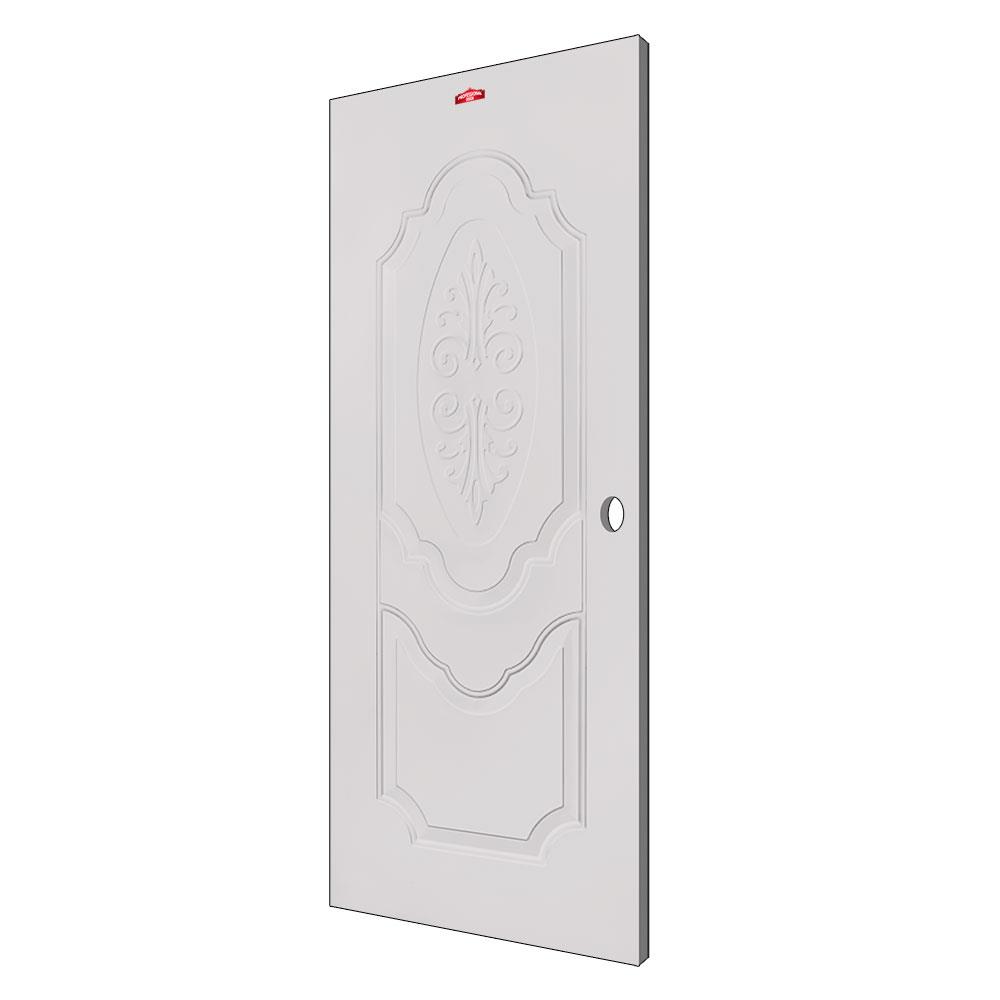 ประตูภายนอกเหล็ก เจาะลูกบิด PROFESSIONAL DOOR R2C 89.2x199.4 ซม. สีครีม
